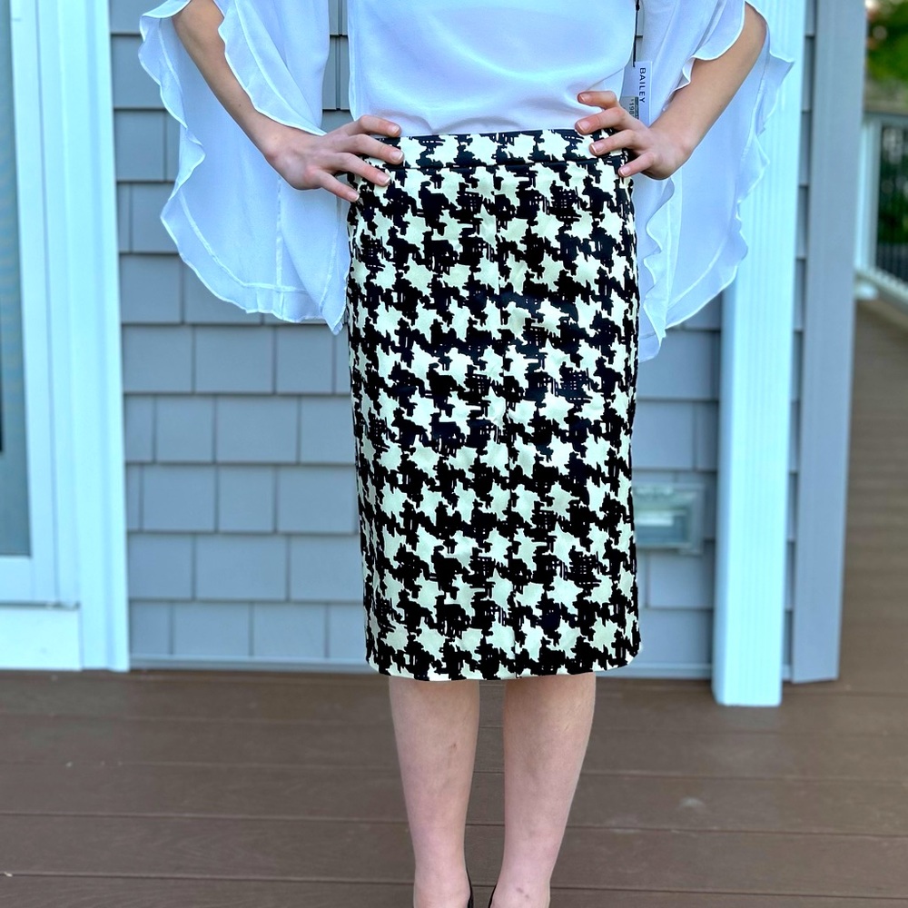 Moschino houndstooth pencil skirt
